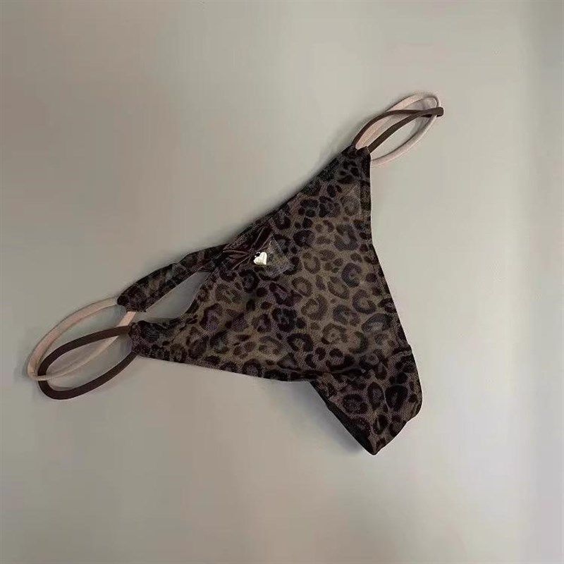 欧美性感网纱豹纹透气性感低腰内裤少女J夏季薄款纯欲镂空简丁字,女士内衣/男士内衣/家居服,女丁字裤,淘宝优惠券,粉丝福利购,淘宝优惠卷