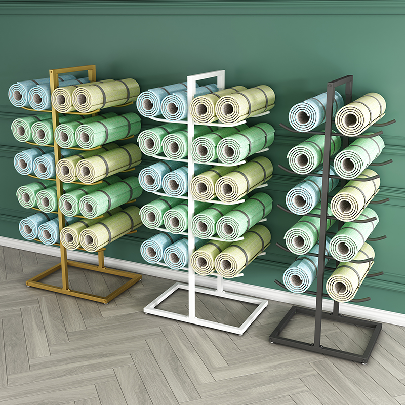 瑜伽垫收纳架子神器健身房家x用工具瑜伽舞蹈馆多层整理置物架落