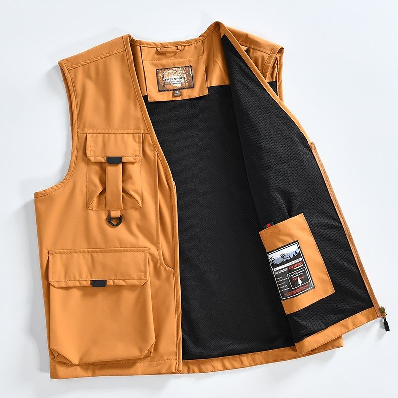 城市机能-防风抗水m+多口袋设计!春秋季男士户外工装马甲坎肩背心,男装,常规马甲,淘宝优惠券,粉丝福利购,淘宝优惠卷