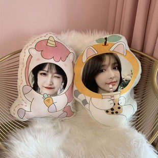 礼物定制公仔女朋友睡觉款抱枕送男生F日娃娃diy照片七夕可印玩偶