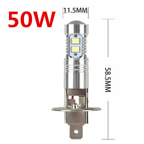 h1h3高亮led汽车大灯50W80W1z00W远光近光透镜聚光灯泡12V24V通用