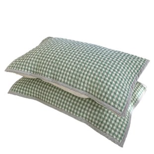 2024枕巾纯棉一对装加厚夹棉隔脏防头油防滑可固定V男生单夏季家