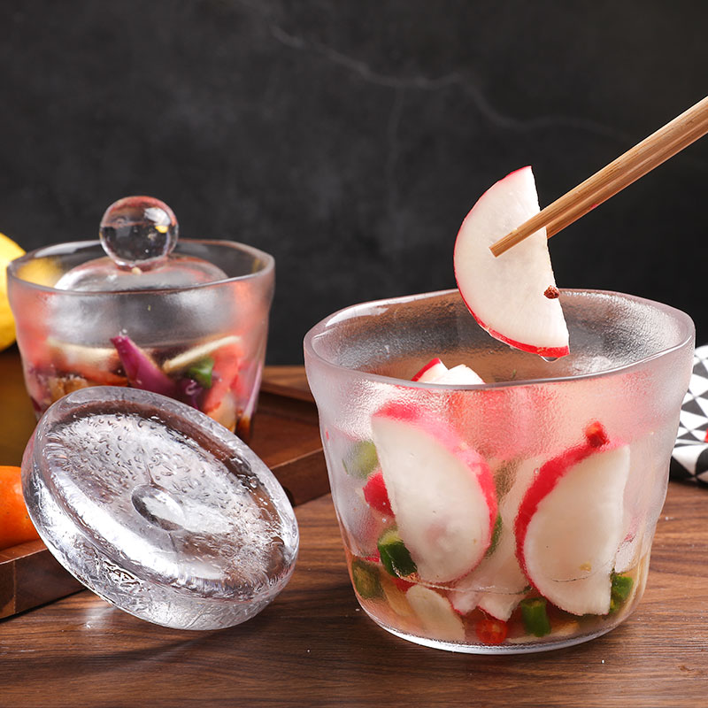 泡菜坛子加厚玻璃浅渍罐家v用腌黄瓜一夜渍腌制密封罐带盖腌菜缸