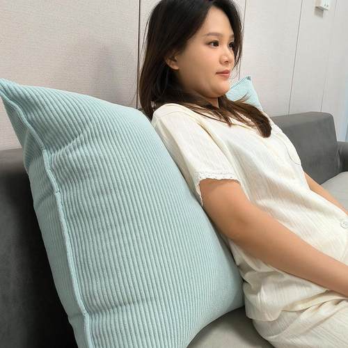 新款灯芯绒长方形沙发靠枕抱枕枕头大靠垫客厅床头靠背套罩高级感