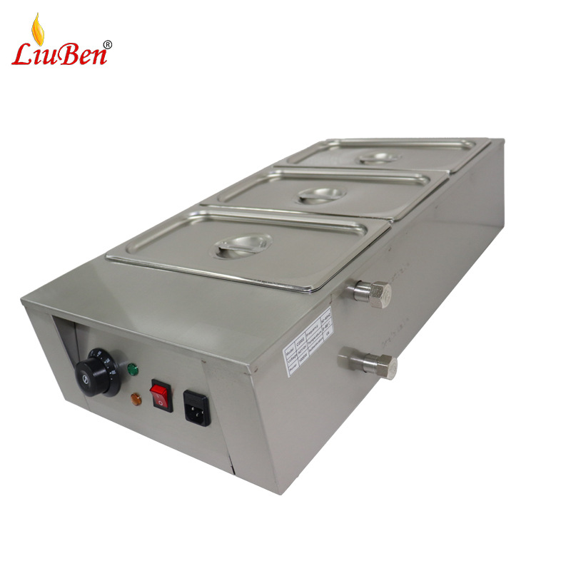 三缸商用巧克力热熔机 朱克力加热保温炉智能恒温汤池融化锅