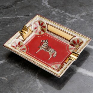 雪茄专用陶瓷烟灰缸大号办公室客厅雪茄盘家用时尚高端创意礼品