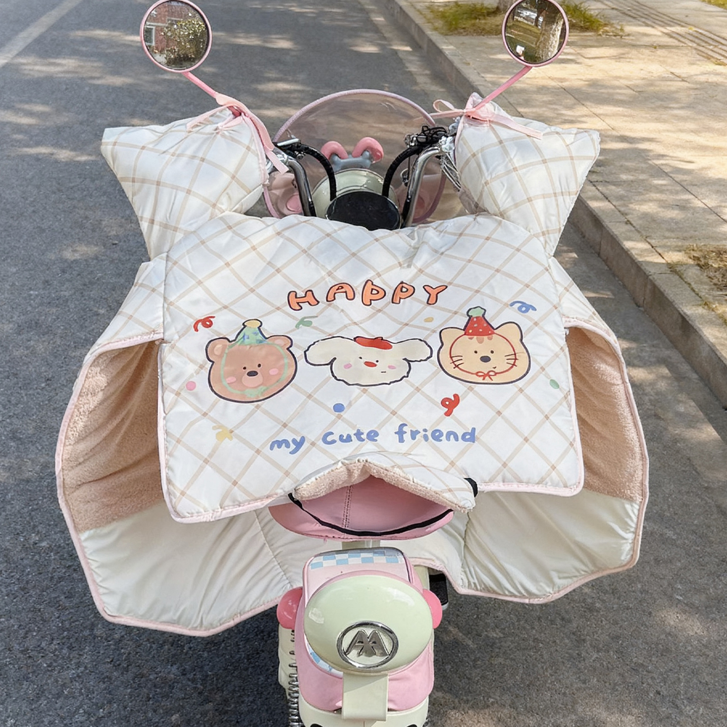 电动车挡风被冬季加绒加厚防水