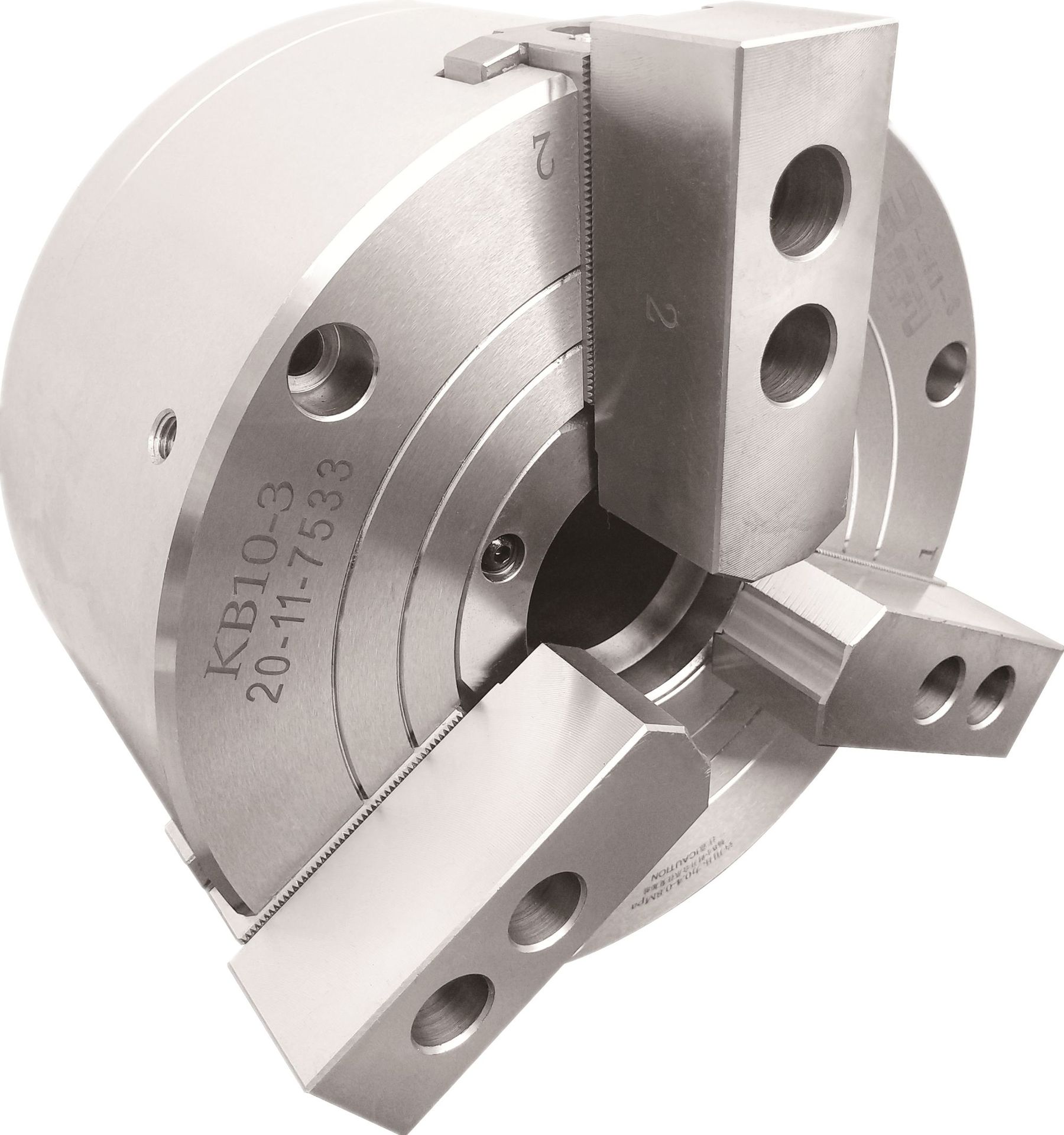 倍得福中空/半通孔三爪气动卡盘全钢体机床车床KB12-3新款高精度