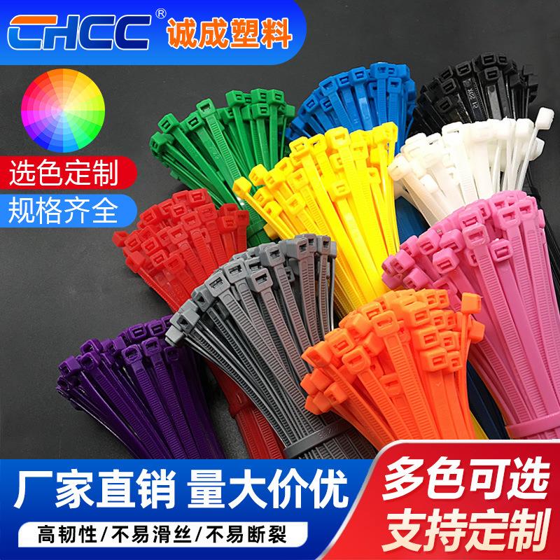 彩色尼龙扎带 自锁式扎带生产大量束线红黄蓝绿紫捆扎带绑带