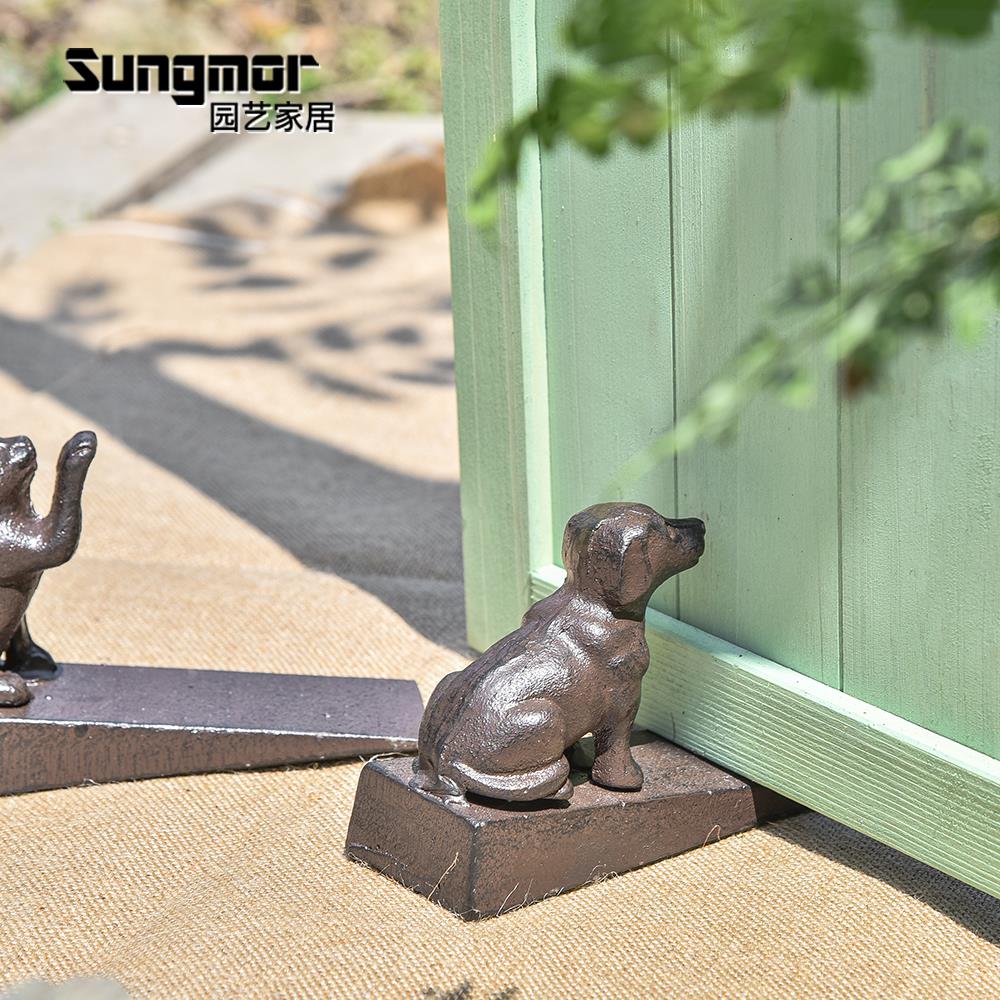 Sungmor实心防滑重型门挡 防风防撞卡门楔子装饰门缝塞门阻顶门器