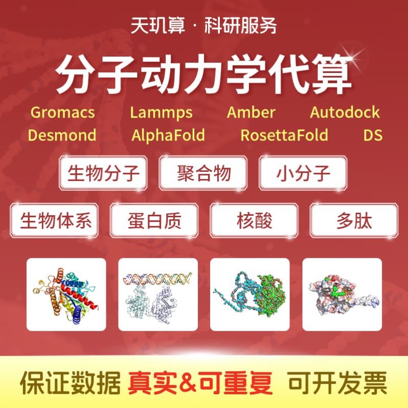 分子对接代做/分子动力学模拟代算/蛋白对接/分子自组装/分子模拟