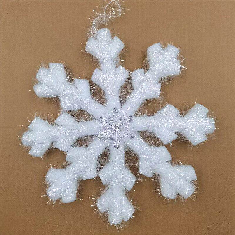 圣诞泡沫雪花片儿童节跳舞手拿雪花道具酒吧商场装饰舞蹈表演挂件