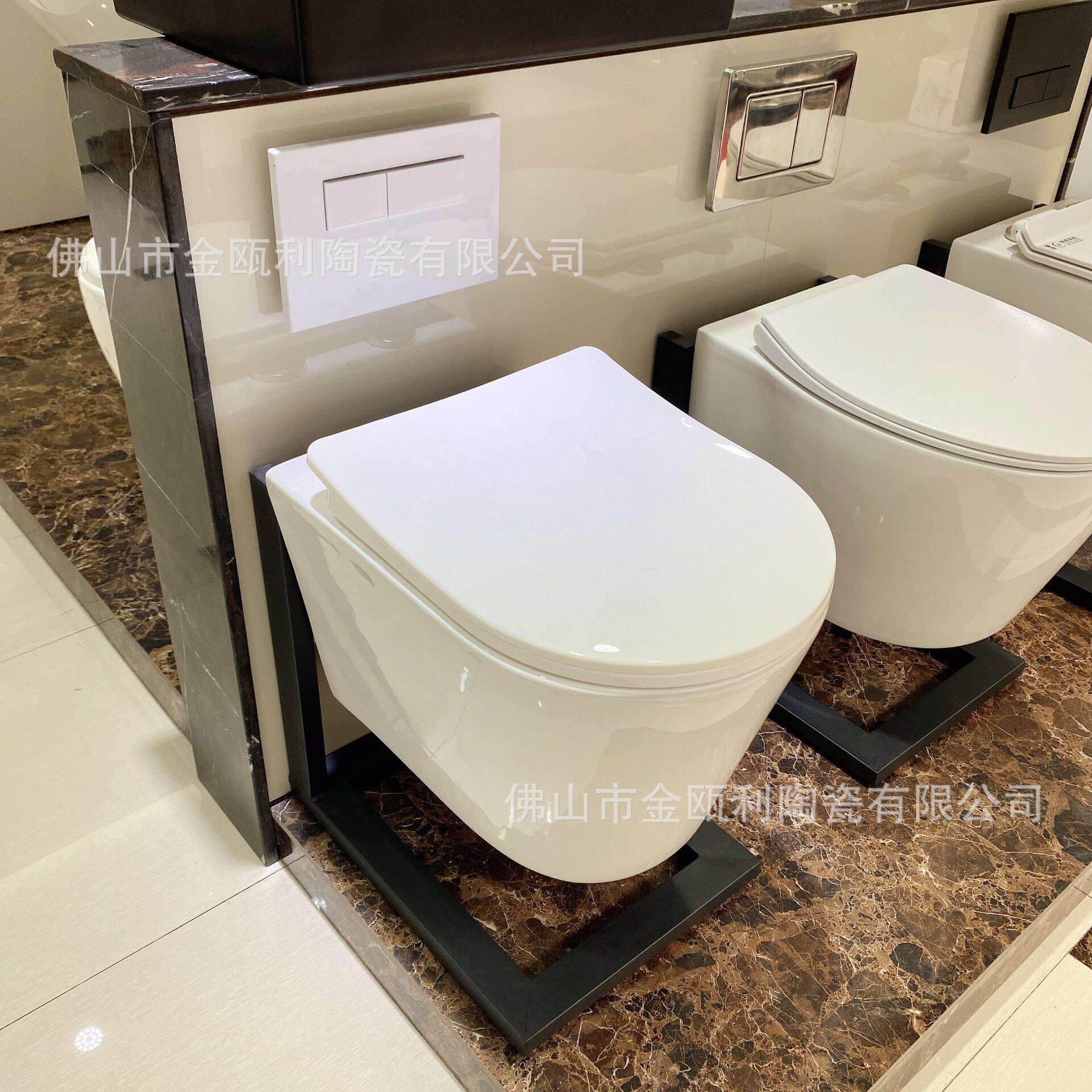 工厂酒店工程壁挂式马桶家用洗手间直冲悬挂坐便器挂便轻奢