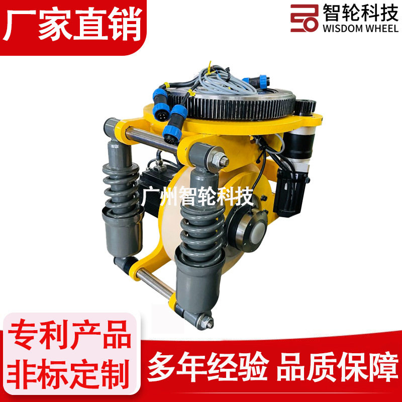 搬运车2吨一体化减震舵轮重型工业驱动轮含电机驱动器