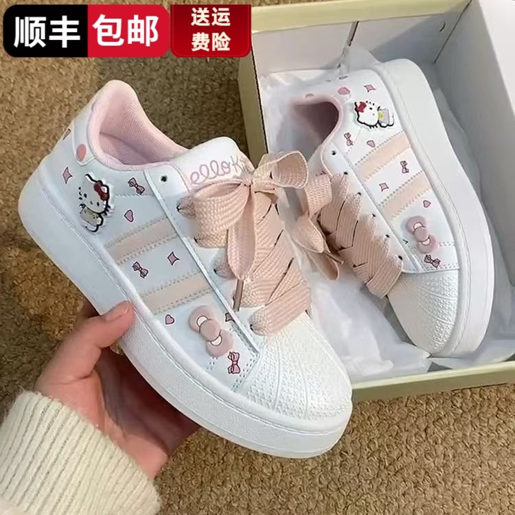 平底小白鞋女贝壳头2025春秋款chic小众学生运动网红鞋子平底圆头