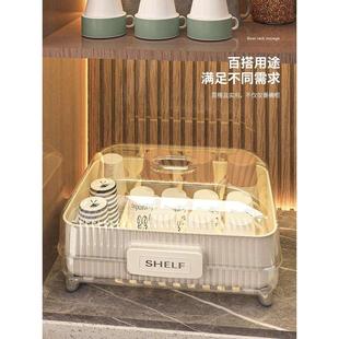 碗筷收纳盒食品级放碗盘餐具箱家用碗柜厨房置物架碗架沥水收纳盒