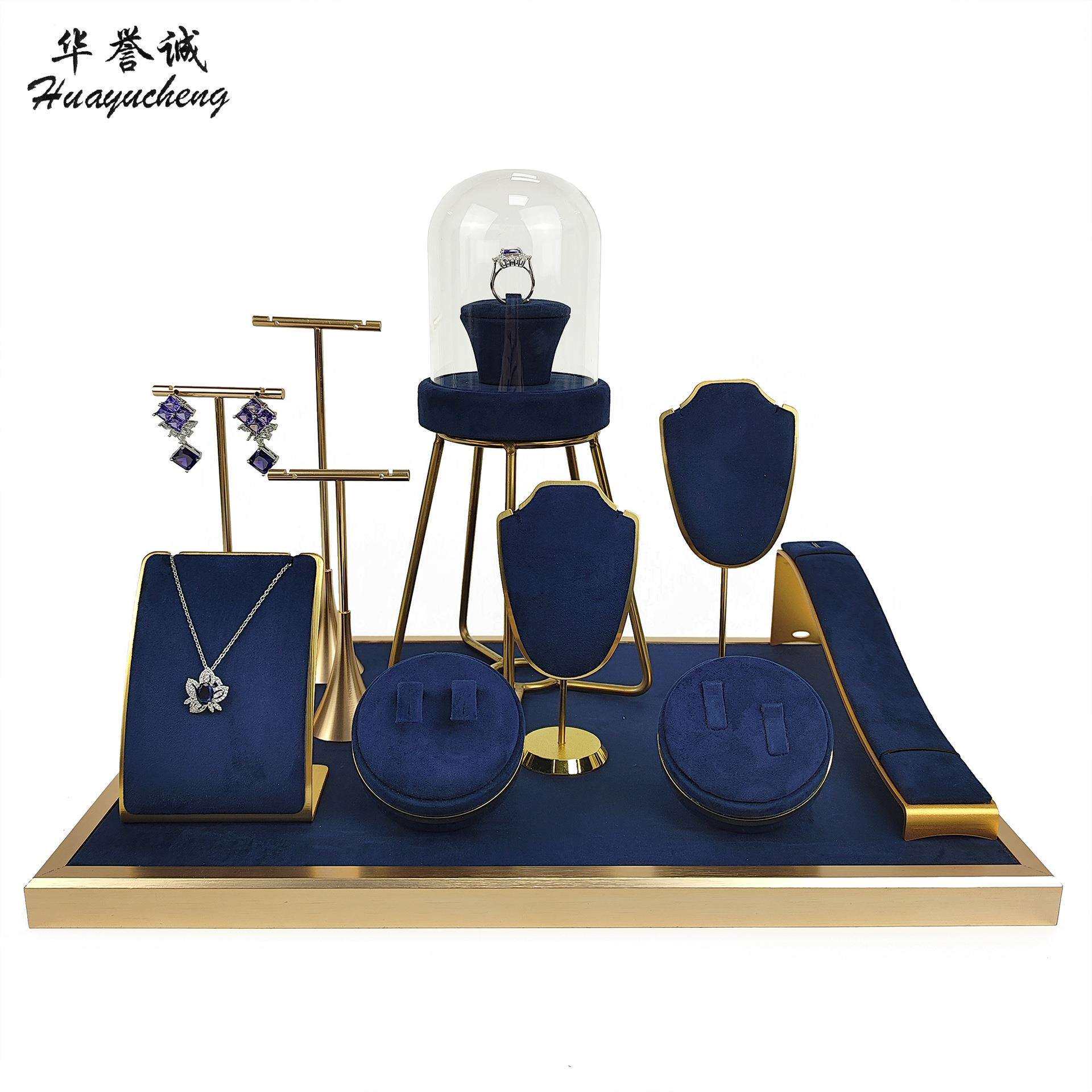 创意绒布五金展示道具店铺柜台橱窗饰品珠宝首饰陈列展示道具
