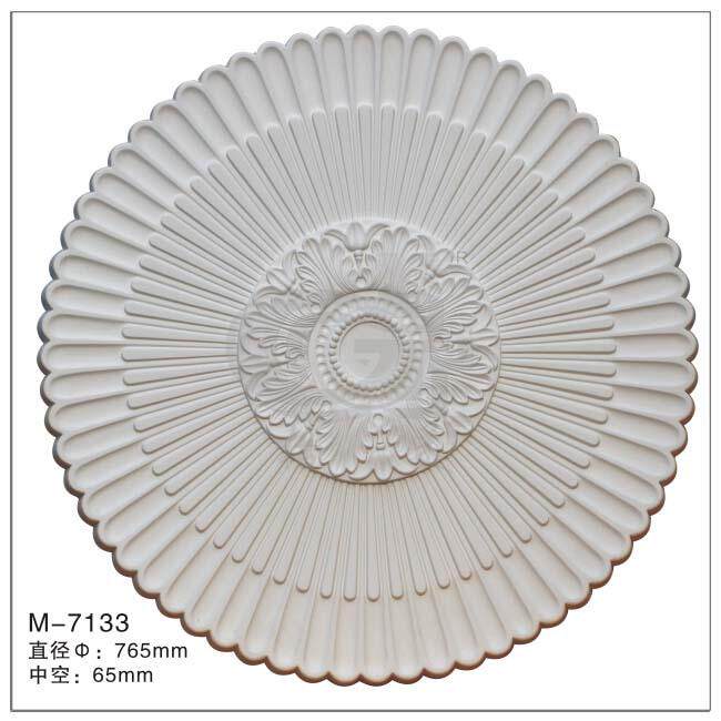 聚氨酯PU线条非石膏GRGPU灯盘装饰天花吊顶弧线软弧形吊顶