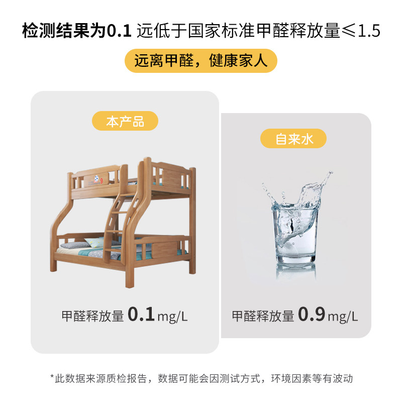 全实木上下铺双层床儿童床子母床两层高低双人床橡木子母床组合床