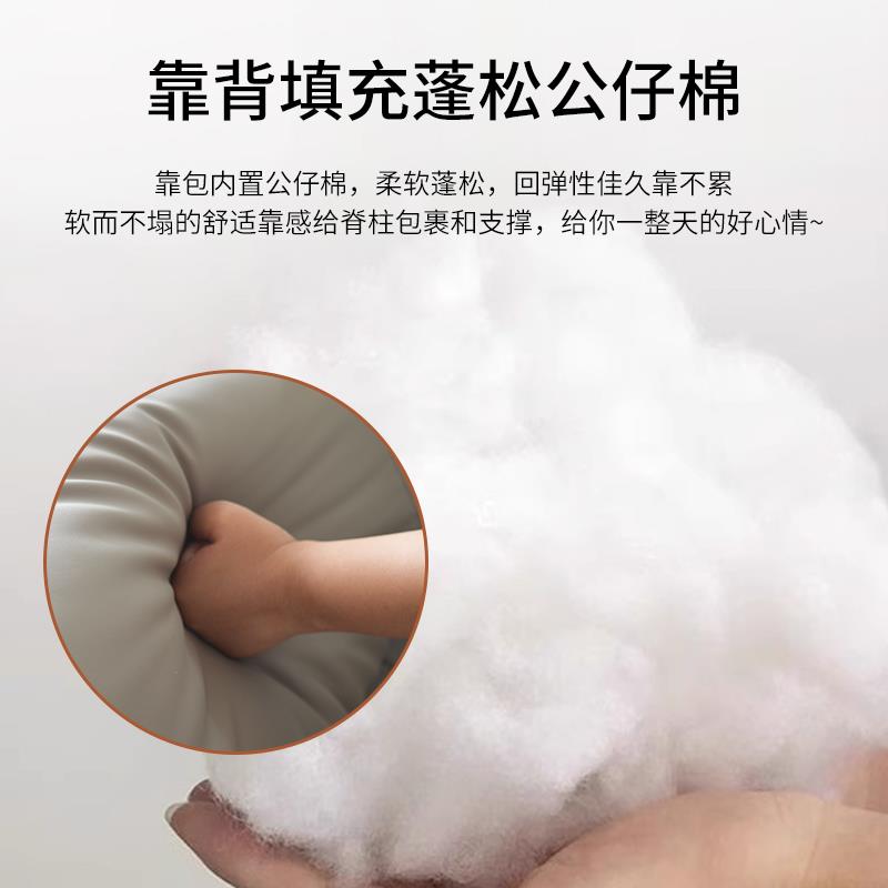 新款简约全实木床头软包一体落地高端卧室真皮床头靠背板单买定制