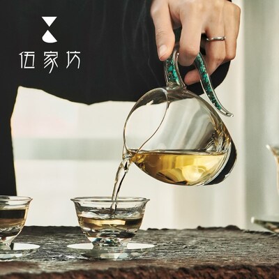 伍家坊 绿松石公道茶海翠微禅林公道杯手工耐热分茶器中式公杯