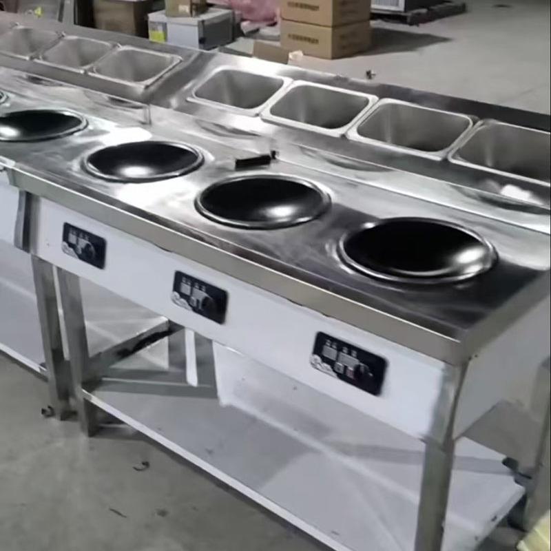 新品定制商用电磁炉多头凹面爆炒电磁灶3500W多头架式5000W电池炉