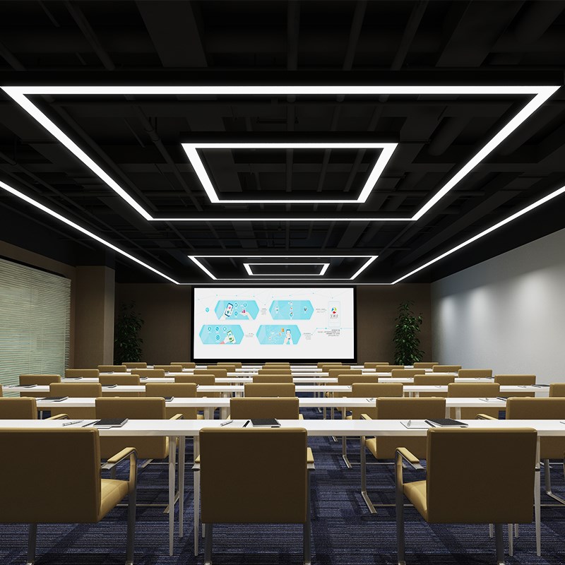长方形吊灯办公室led长条灯会议室健身房商场超市店铺工业防风灯