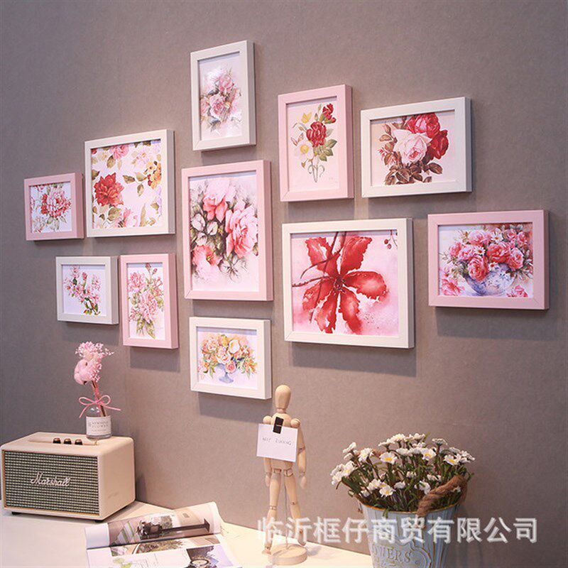 厂家直销 新品11框 照片墙 装饰画 卧室画 餐厅画 电视背景照片墙