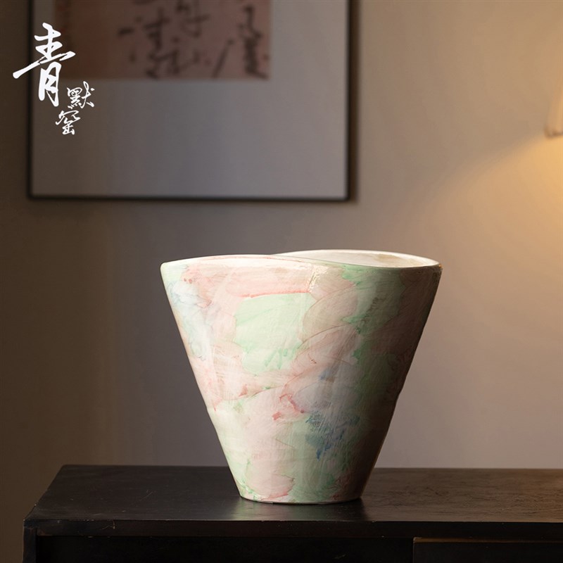 景德镇轻奢高级异形设计感造型陶瓷花器蝴蝶兰阳台多肉造景花盆