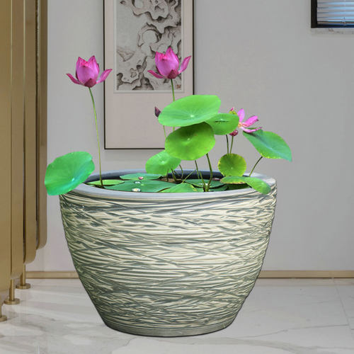 景德镇陶瓷养鱼睡莲荷花缸大号水缸字画缸庭院种花种树造景摆件盆
