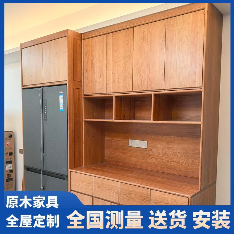 全屋定制原木衣柜卧室衣帽间组合推拉门一门到顶整装全实木家具