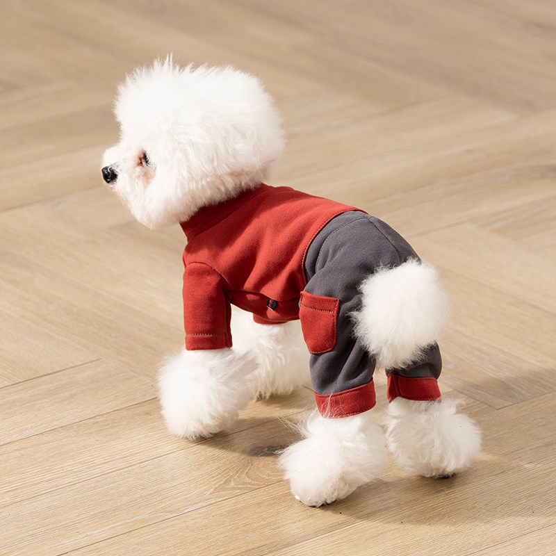 狗衣服秋季款卫衣柯基新款中小型犬四脚衣泰迪比熊冬天室内穿棉服