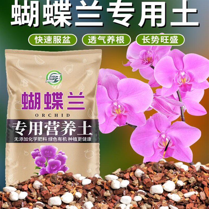 蝴蝶兰专用土兰花专用水苔植料养蝴蝶兰盆栽种植颗粒松树皮营养土