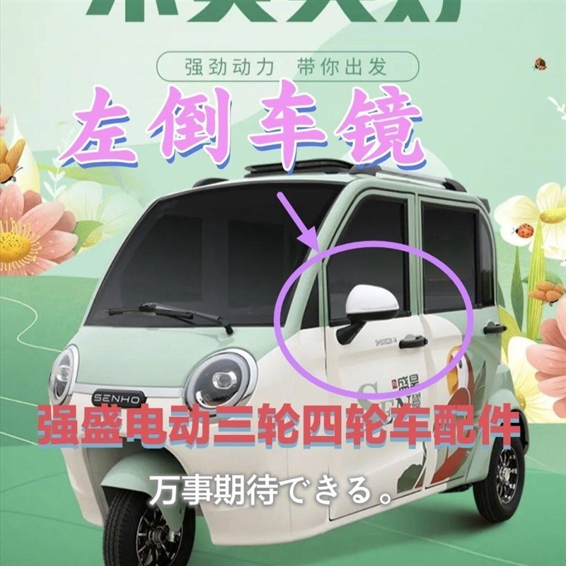 盛昊G2 F1 F3 D5 F6 新能源电动三轮车四轮车后视镜倒车镜反光镜