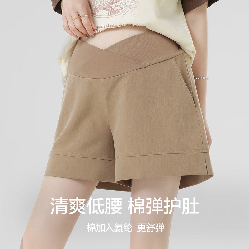 孕妇短裤夏季薄款外穿夏天裤子阔腿裤低腰孕早期小个子孕妇装夏装