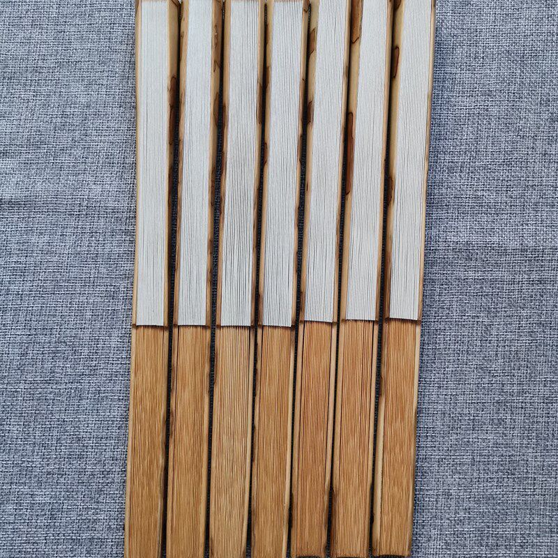 蝴蝶花扇子手工斑竹文玩扇95寸18方花斑竹折扇空白苏工扇面中国风