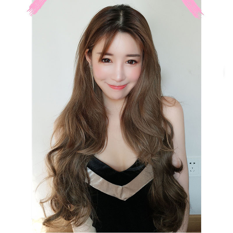 真发发片假发女长发长卷发大波浪假发片70长U型一片式无痕接发片