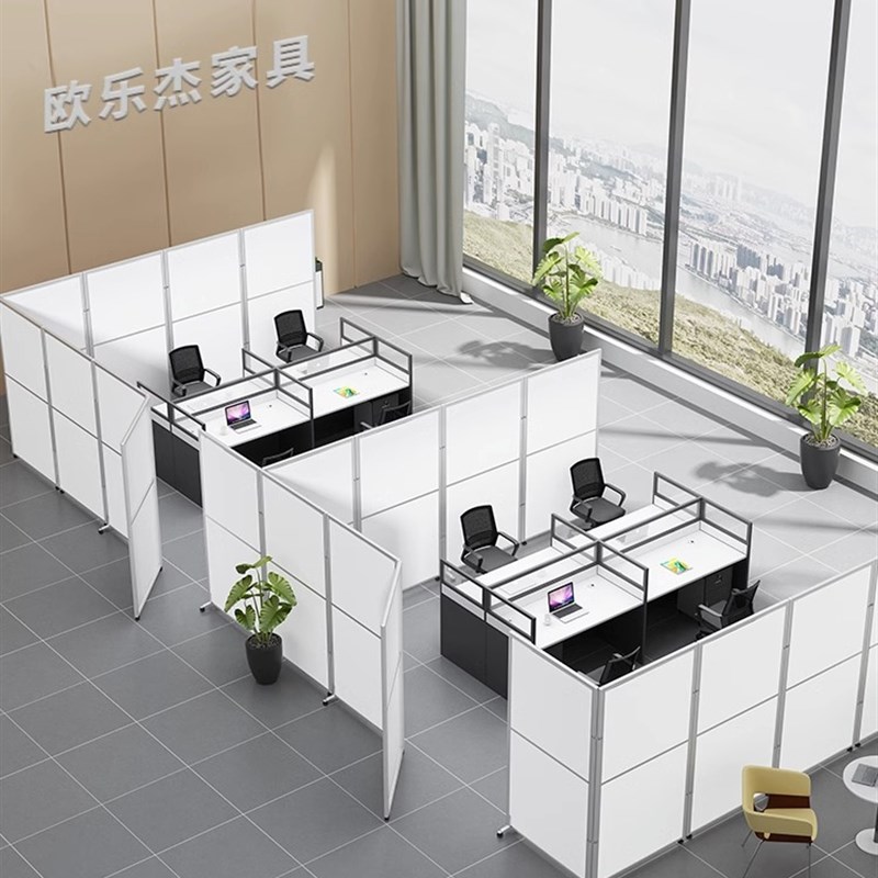 办公室隔断屏风临时屏风可折叠车间推拉移动活动隔离遮挡板隔断墙