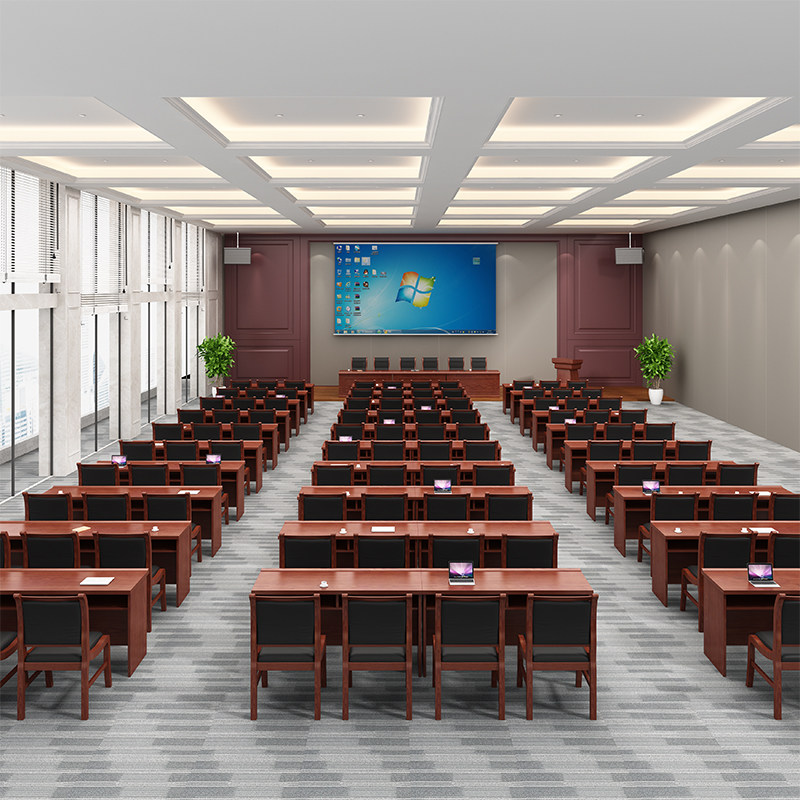 成都会议桌长桌大会会议室烤漆长条桌主席台培训洽谈会议桌椅组合