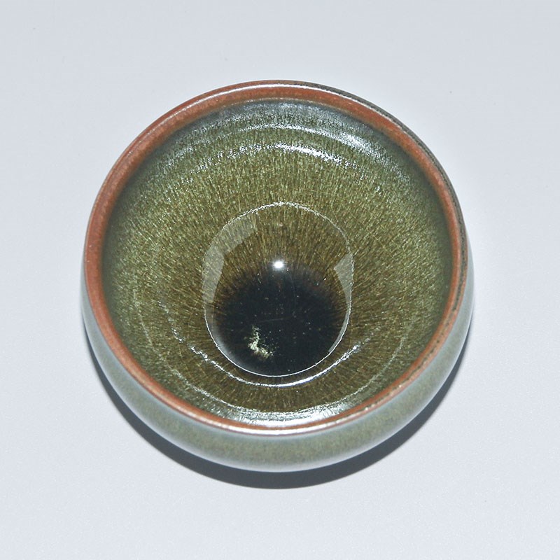 全包釉建盏茶杯茶末绿冰裂玉毫禅定将军闻香杯铁胎茶盏主人杯单杯