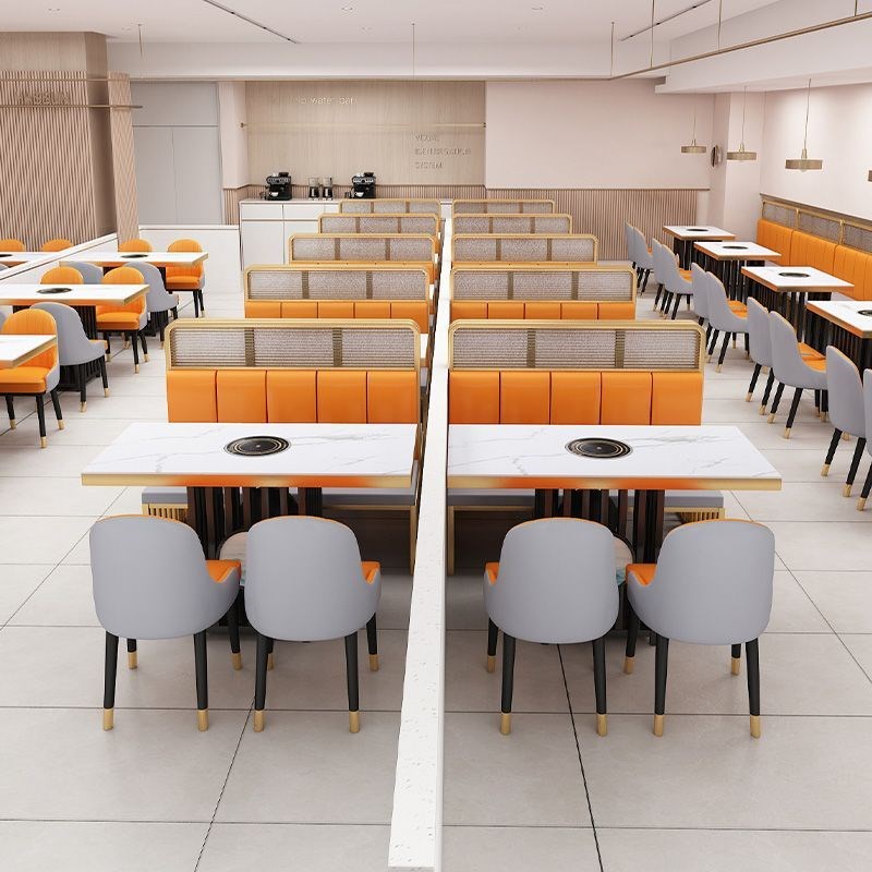 商用轻奢靠墙卡座沙发餐饮火锅烧烤烤肉桌西餐咖啡厅茶楼桌椅组合