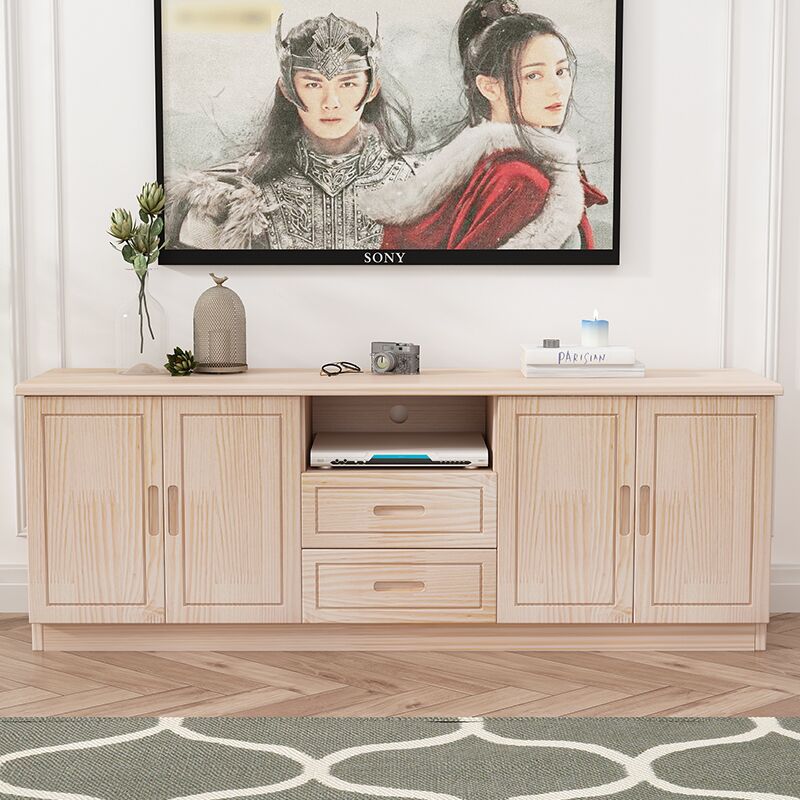 定制 全实木电视柜松木客厅家用储物柜现代简约餐边柜卧室高款柜