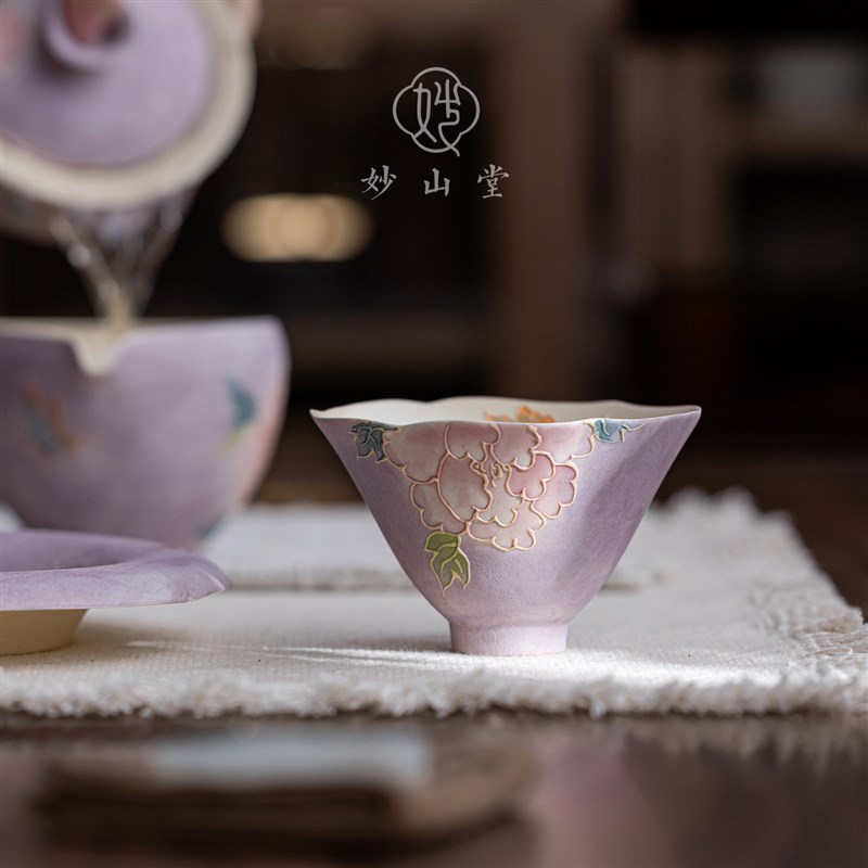 生日礼物送闺蜜朋友妈妈女生专用精致旅行茶具套组壶杯盒伴手牡丹