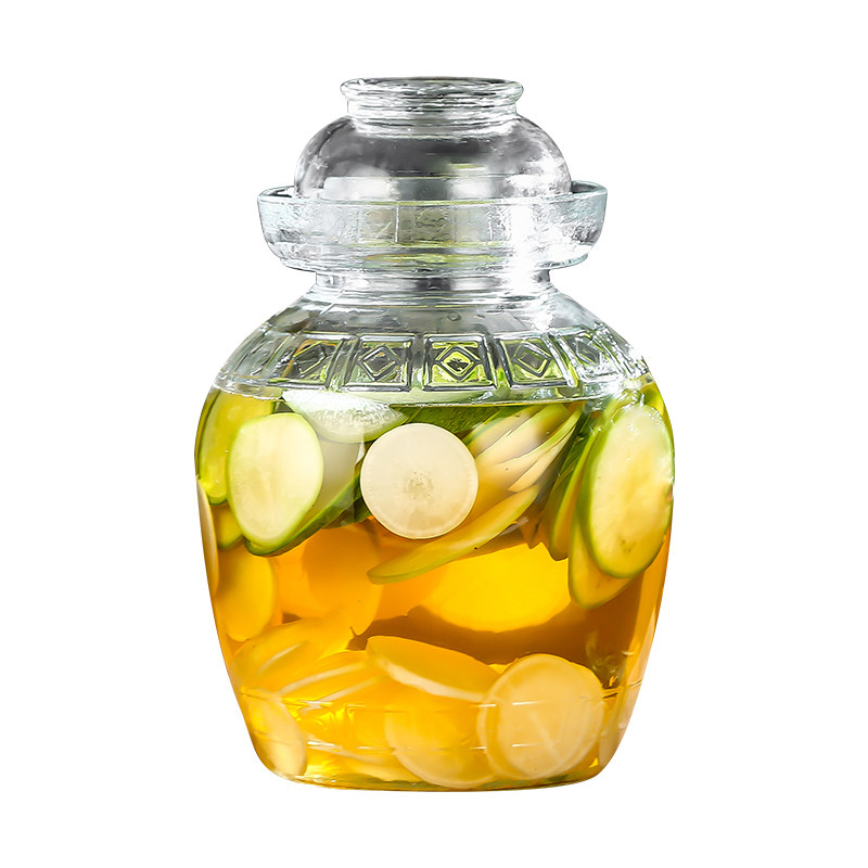 四川泡菜坛子玻璃加厚密封大小号腌菜罐大容量家用酸菜坛子咸菜缸