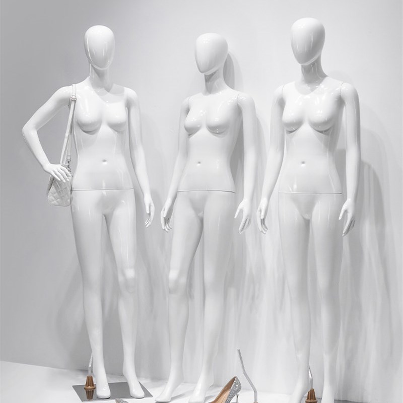 高档服装店亮白全身模特道具女橱窗展示架半身假人体韩版女装模特
