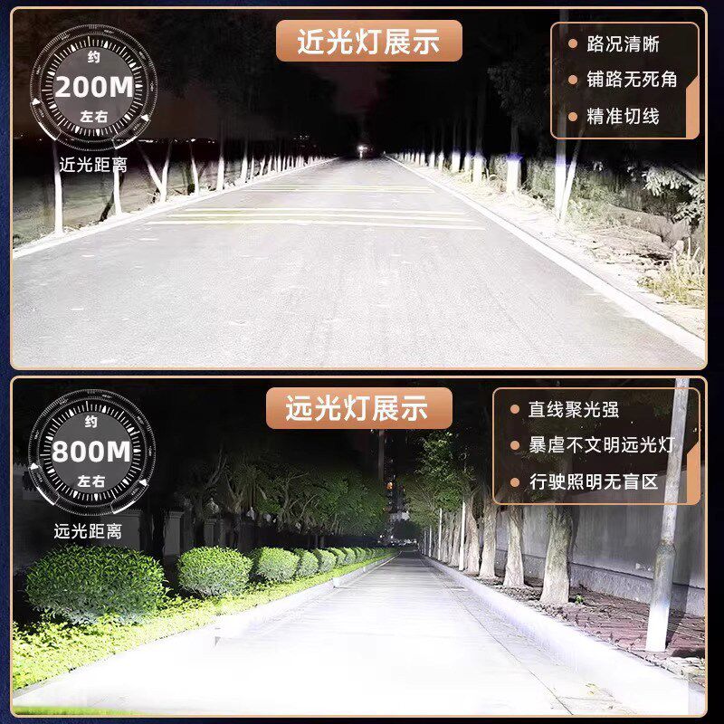 适用14-19款现代名图LED大灯改装近光超亮远光灯强光激光前雾灯泡