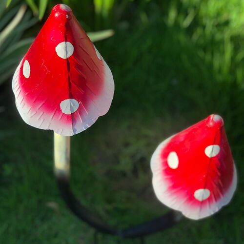 铁艺蘑菇花插阳台庭院花盆地插装饰花园造景布置草坪花园摆件花架
