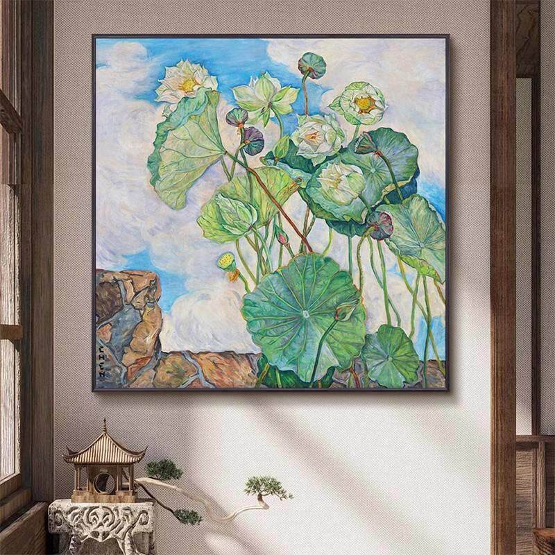 小众艺术感轻奢古典客厅沙发背景装饰画欧式卡通花卉玄关餐厅挂画