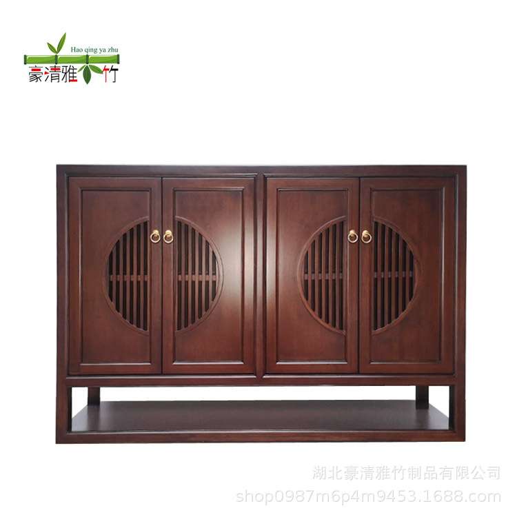 南京立豪竹制茶柜竹茶架竹博古架楠竹茶柜竹餐边柜茶空间竹家具