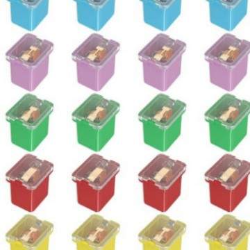 34件15A20A25A30A40A50A60A32V迷你开槽汽车盒式保险丝套件